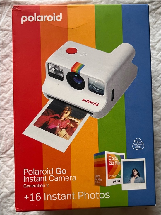 Polaroid Other - Polaroid White Instant Camera with Rainbow Accent